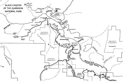 Black Canyon of the Gunnison Backcountry Hiking Map (Extract) : Photos, Diagrams & Topos ...