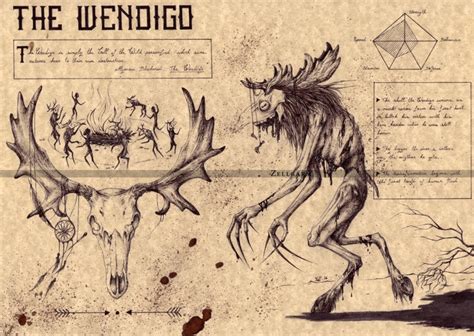 Medium Wendigo Algonquian Folklore Art Print - Etsy