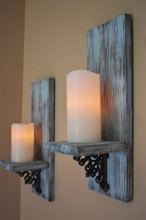 Rustic Wall Decor, Wall Candle Holders, Wall Sconces, Gift for Mom ...