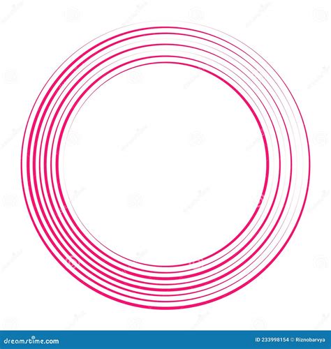 Red hollow circle of rings stock vector. Illustration of round - 233998154