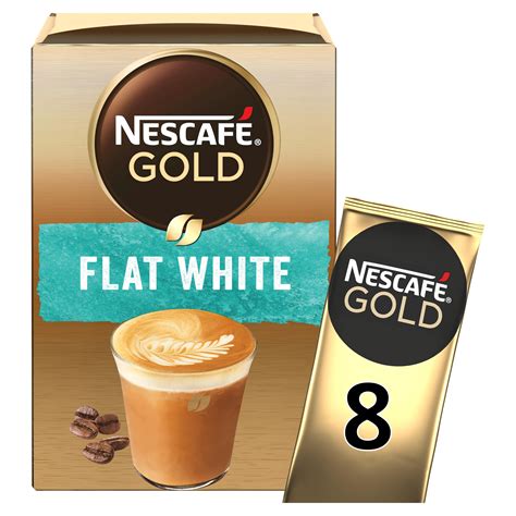 Nescafe Gold Flat White Instant Coffee 8 x 12.5g Sachets | Iceland Foods