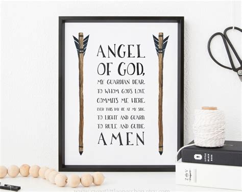 Angel of God Prayer Printable Wall Art Angel of God Print - Etsy