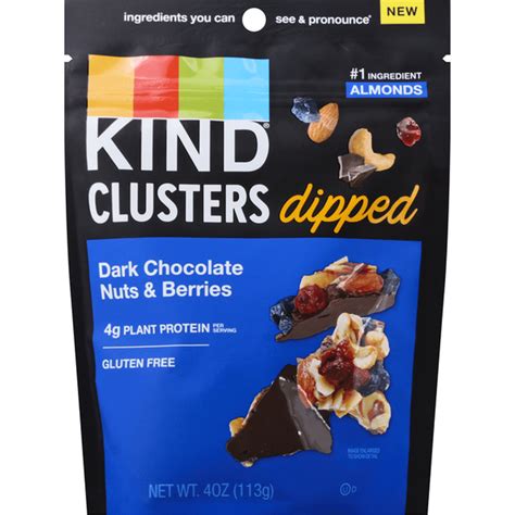 KIND Clusters, Dark Chocolate Nuts & Berries, Dipped (4 oz) - Instacart