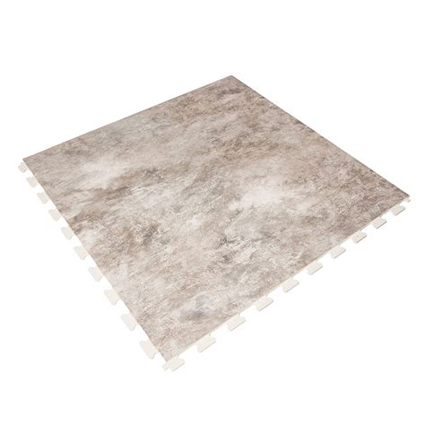 Incstores 20 in. x 20 in. Verde Stone Interlocking Vinyl Tile | Vinyl ...