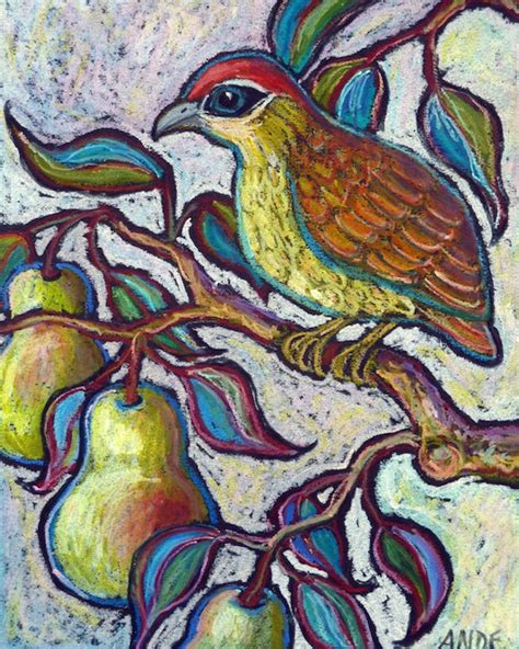 Original Partridge-in-a-Pear-Tree Painting version 2 - 8"x10" Archival ...