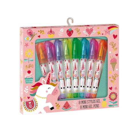 8 Unicorn Mini Gel Pens : Stamps & Papeterie kits Janod - J07860