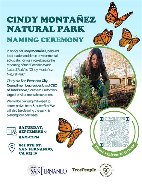 Cindy Montañez Natural Park Dedication Ceremony and Park Clean-up - The ...