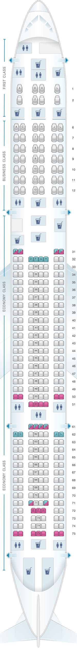 China Eastern A340 600 Seating Plan