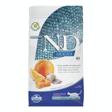 Farmina N&D Ocean Herring, Pumpkin & Orange Adult Dry Cat Food