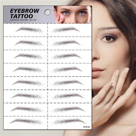 4D Waterproof Imitation Eyebrow Tattoo Stickers - Fairyseason