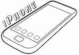 Smart Phone Coloring Page sketch template