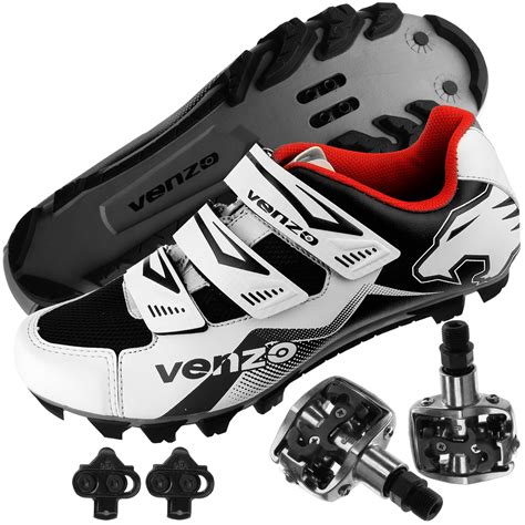 Venzo Mountain Bike Bicycle Cycling Shimano SPD Shoes + Pedals & Cleats