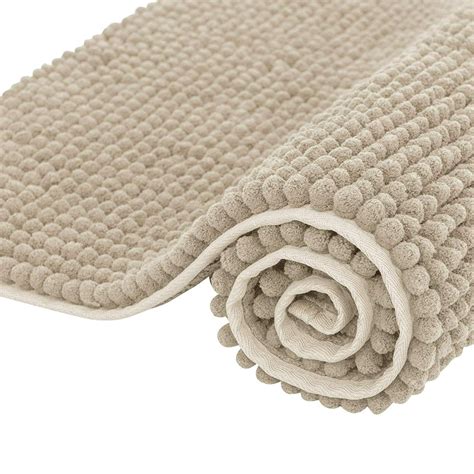 Subrtex Bath Rugs Non-Slip Absorbent Bathroom Mats Extra Soft Chenille Plush Doormat (20 X 32 ...