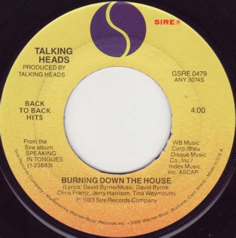 Talking Heads Burning down the house (Vinyl Records, LP, CD) on CDandLP