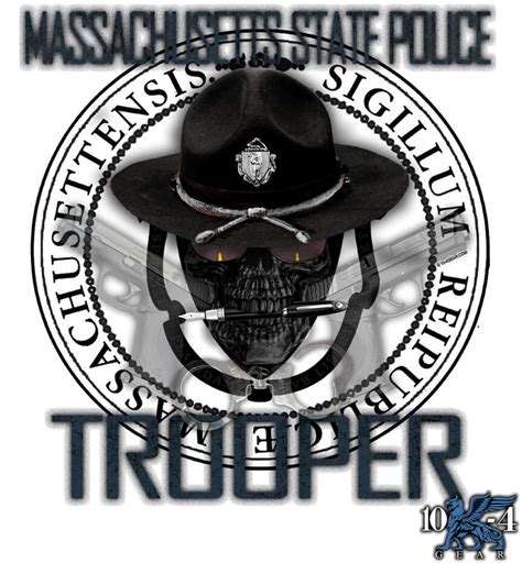 Massachusetts State Police Decal - For The Thin Blue Line