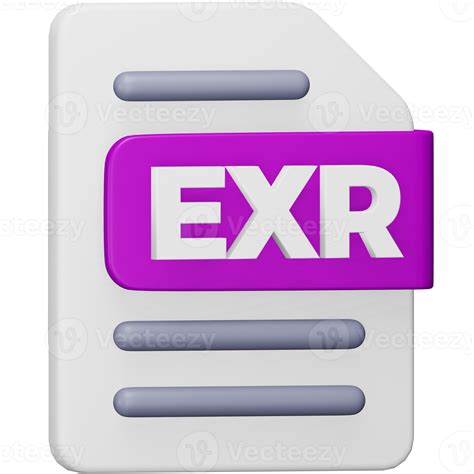 Exr file format 3d rendering isometric icon. 15081383 PNG