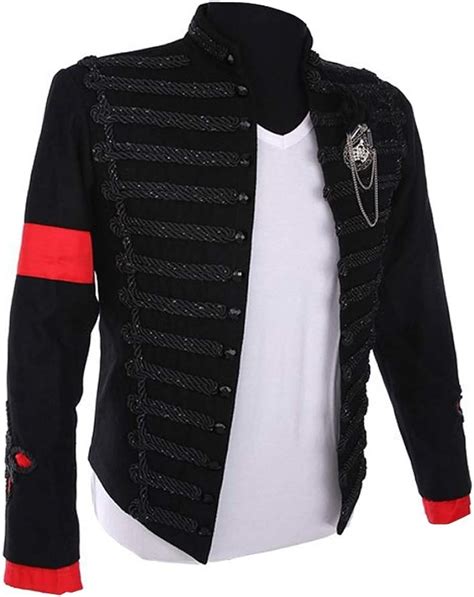 Amazon.com: MJ Michael Jackson Jacket Men Military Outfit Rare Punk Formal Dress Classic England ...