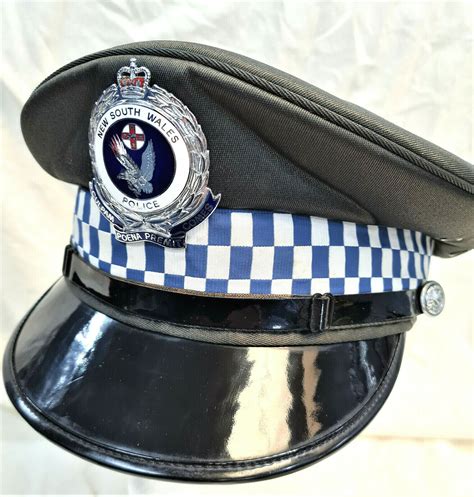 VINTAGE & RARE OBSOLETE NEW SOUTH WALES POLICE OFFICER’S UNIFORM PEAKED CAP | JB Military Antiques