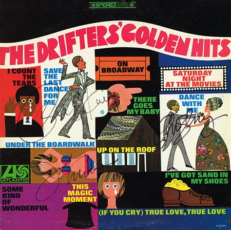 The Drifters Band Signed The Drifters Golden Hits Album - Artist signed ...