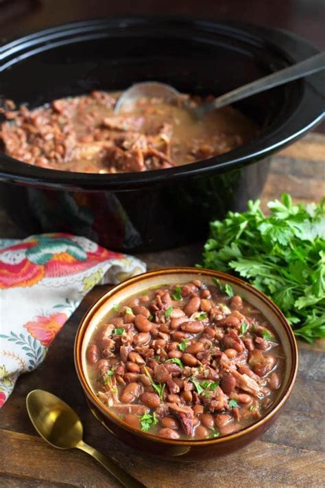 Slow Cooker Pinto Beans and Ham - Simply Happy Foodie