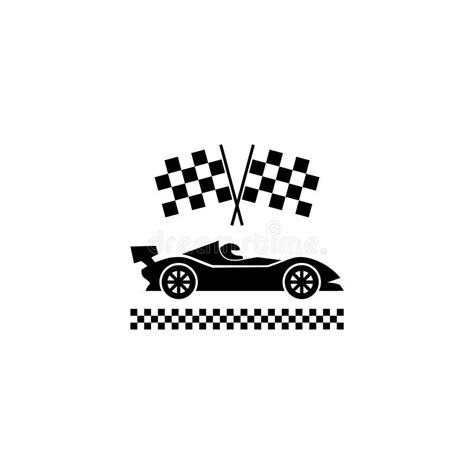 Racing Car Icon Isolated on White Background. Formula Race Car Icon ...