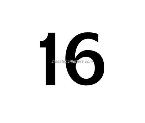 4 Best Images of Printable Number 16 - Printable Number 1, Printable ...