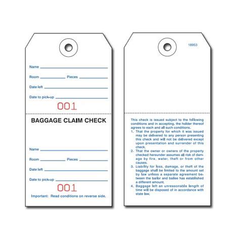 Hotel Bellman Luggage Tag, White, Pre-Printed, 1000/Box, String Attached | DesignsnPrint