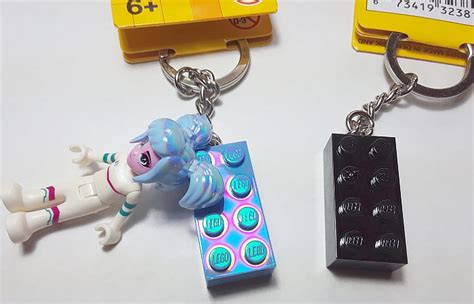 LEGO Iridescent Blue & Chrome Black Key Chains!