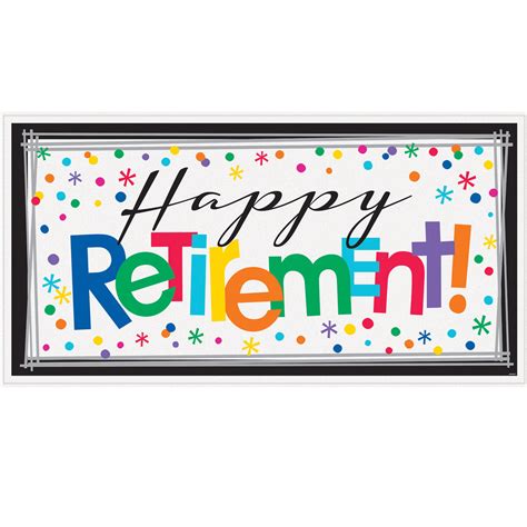 Happy Retirement Giant Banners 1.65m x 50cm - 18 PC : Amscan International