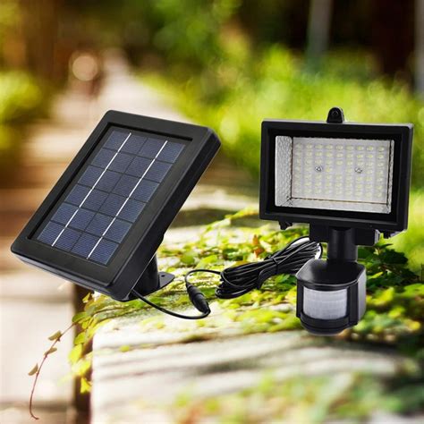 60 Led Outdoor Solar Security Flood Light W Motion Detector : Solar powered motion sensor flood ...