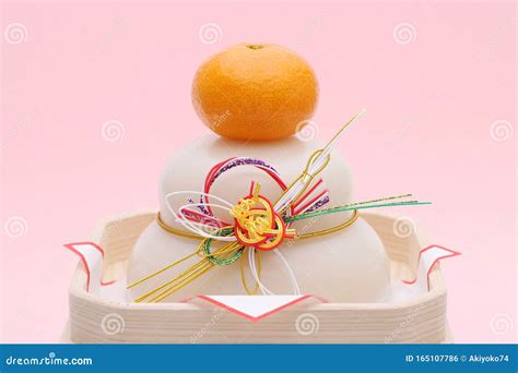 Japanese New Year Decoration Mochi Stock Photo - Image of food, event ...