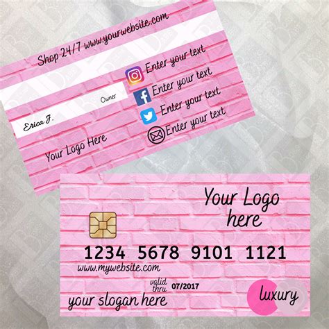 DIY CREDIT CARD Business Cards Canva Template | Etsy