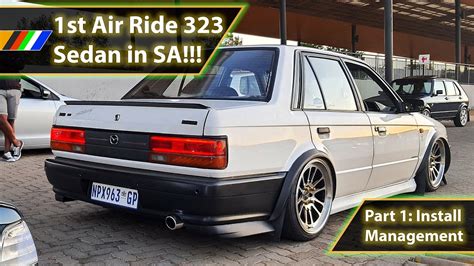 First Air Ride Mazda 323 Sedan In SA! - Install - YouTube