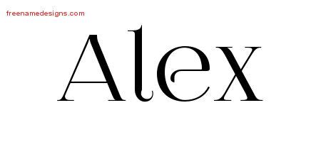 Vintage Name Tattoo Designs Alex Free Printout - Free Name Designs