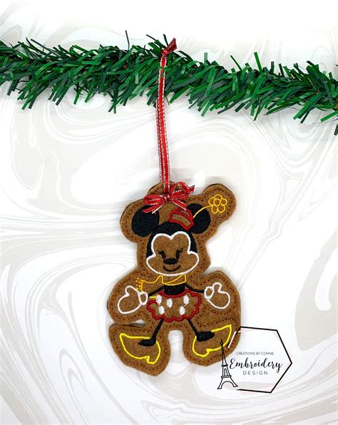 Mrs Mouse Gingerbread Ornament Embroidery Design-20220837