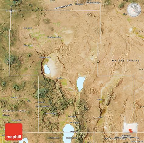 Satellite Map of Lake County