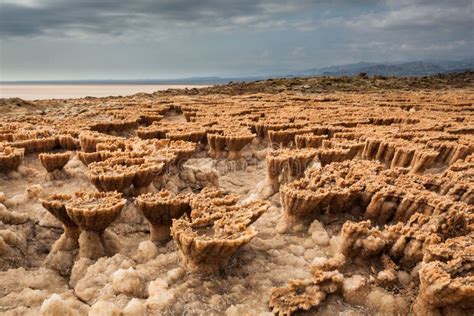 Dallol Volcano in Danakil Depression - Afar Region - Ethiopia Stock ...