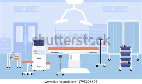 Hospital Room Interior Vector Illustration Cartoon Stock Vector ...