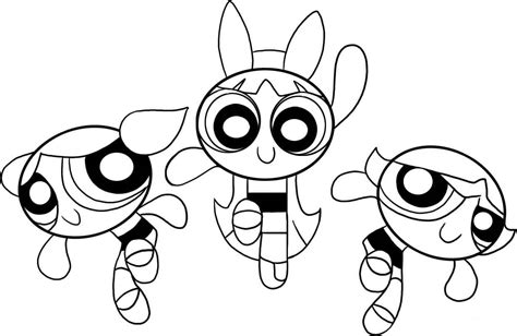 girl power puff girl superhero coloring pages