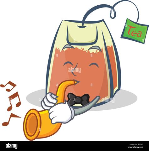 tea bag character cartoon with trumpet Stock Vector Image & Art - Alamy