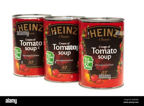 Three tins of Heinz tomato soup Stock Photo - Alamy