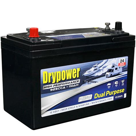 12CB925 Drypower 12V 925CCA 110Ah Dual Purpose AGM Battery - Drypower