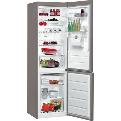 Whirlpool BSNF8451OXAQUA 60cm Freestanding Frost Free Fridge Freezer With Water Dispenser ...