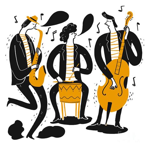 Hand drawing the musicians playing music. Digital Art by Mohomed Mohomed - Fine Art America