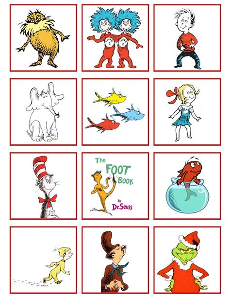 Dr Seuss Characters Free Printables