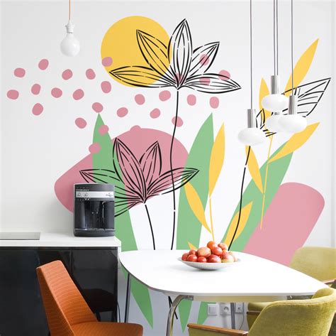 Floral Wall Art Wall Stencils For Painting - Flower Wall Paint Stencil ...