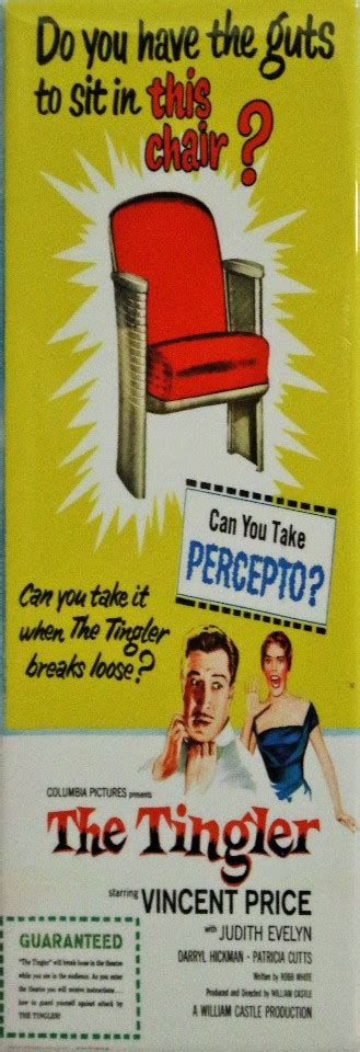 The Tingler Movie Poster FRIDGE MAGNET Sci Fi Vintage Style Ad Percepto ...