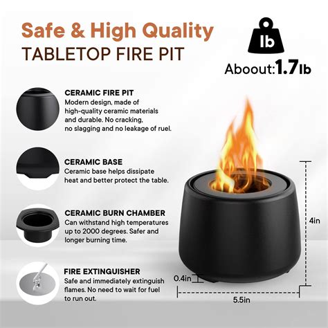 Cermaic Portable Ethanol Fire Pit for Wholesale