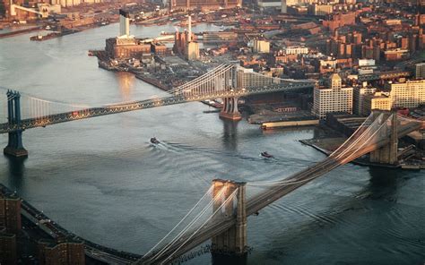 Aerial photo of Brooklyn bridge HD wallpaper | Wallpaper Flare