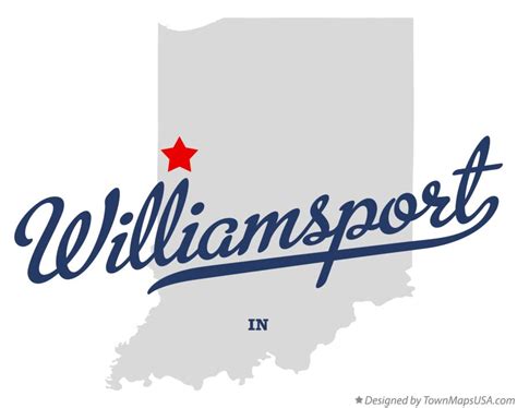 Map of Williamsport, IN, Indiana